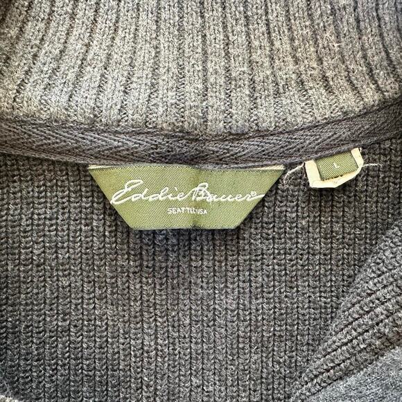 Men's vintage grey and blue Eddie Bauer jumper - Picture 2 of 2